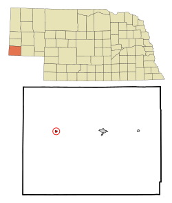 Location of Bushnell, Nebraska