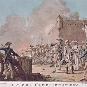 Levée du siege de Pondichery 1748 Louis Sergent Marceau 1789