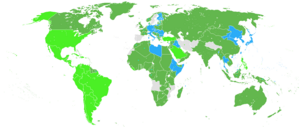 Map of participants in World War II