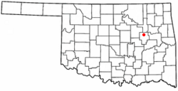 Location of Winchester, Oklahoma