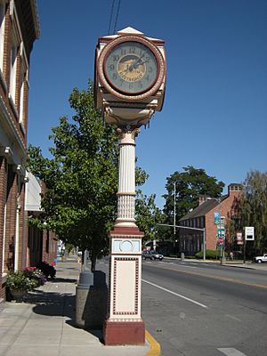 Okanogan, WA - street clock and post office