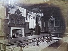 Original medieval dining hall, Pembroke College, Cambridge c1870–75
