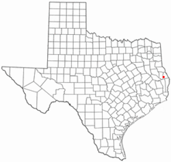Location of Pineland, Texas