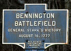 Bennington Battlefield Marker
