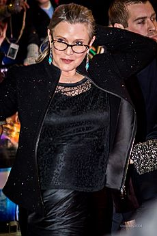 Carrie Fisher at UK premiere of Force Awakens
