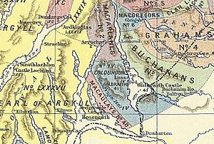 Clan map, cropped, the Lennox district