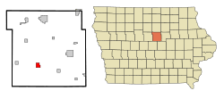 Location of Hubbard, Iowa