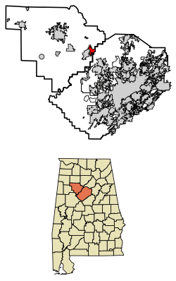 Location of Sumiton in Jefferson County and Walker County, Alabama.