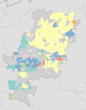 Johannesburg dominant language map