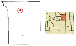 Location of Buffalo in Johnson County, Wyoming.