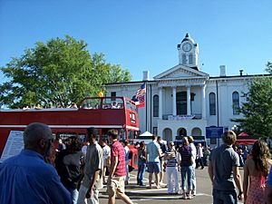 Lafayette Co Mississippi courthouse during Double Decker Festival