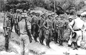 Malaysian Border Scouts comprising indigenous peoples of Borneo 