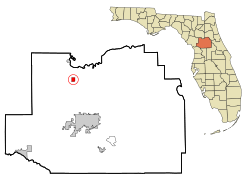 Location in Marion County and the state of Florida