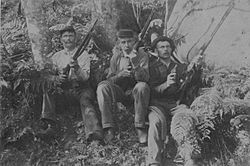 National guardsmen in hunt for lepers, Kalalau Valley, Kauai (PP-19-5-003)