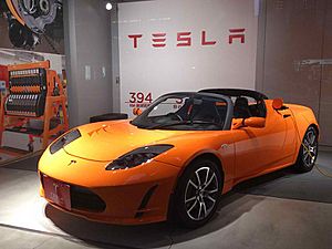 Tesla Roadster Japanese display
