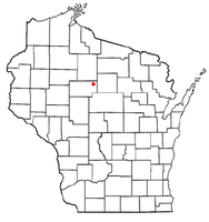 Location of Rib Lake, Taylor County, Wisconsin