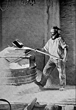 Worker at arsenic works