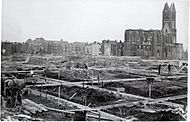 Bezuidenhout after the bombing, ruins of the church of Our Lady of the Good Council