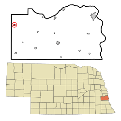 Location of Greenwood, Nebraska