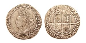 England Queen Elizabeth I sixpence 1593