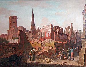 Gråbrødre Torv efter bombardementet 1807