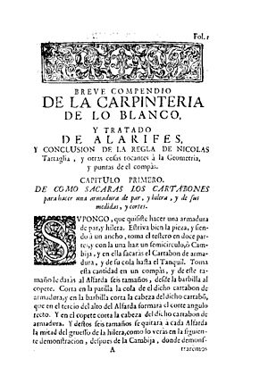 Lopez de Arenas - Breve compendio de la carpinteria de lo blanco y tratado de alarifes, 1727 - 1427289