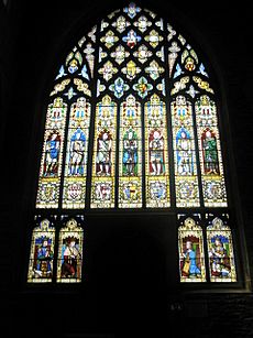 Magnificent stained glass window within St Laurence, Ludlow - geograph.org.uk - 1444523