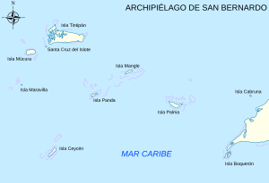 Mapa de las Islas de San Bernardo