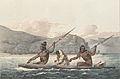 Ohlone Indians in a Tule Boat in the San Francisco Bay 1822