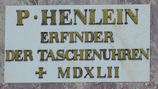 Peter Henlein - Walhalla memorial