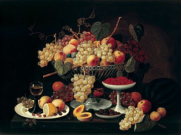 Severin Roesen - Still Life With Fruit (1850)