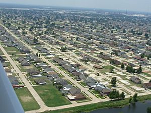 View of Chalmette residential area