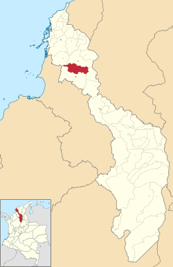 Location of the municipality and town of San Jacinto, Bolívar in the Bolívar Department of Colombia