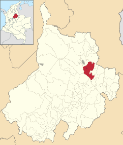 Location of the municipality and town of Piedecuesta in the Santander  Department of Colombia.