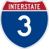 Interstate 3 marker
