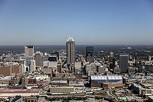 Downtown Indianapolis skyline in 2016