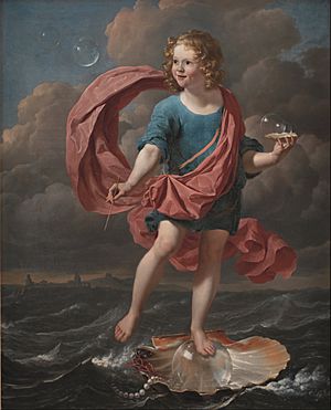 Karel Dujardin - Boy Blowing Soap Bubbles. Allegory on the Transitoriness and the Brevity of Life - Google Art Project