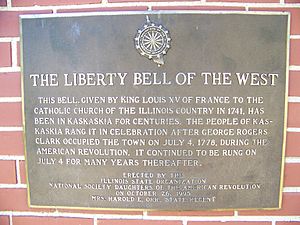 Kaskaskia, Illinois, historic plaque
