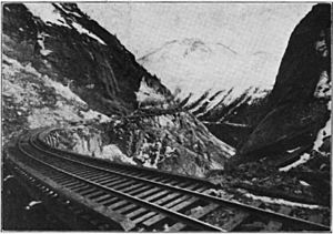 Looking South from the tunnel. W.P. and Y. Route. - NARA - 297265