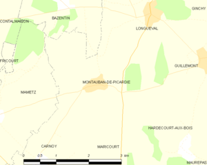 Map commune FR insee code 80560