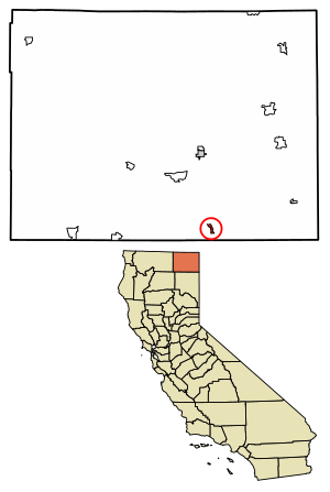 Location of Likely in Modoc County, California.