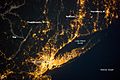 New York City, Southern RI and CT, illuminated at night