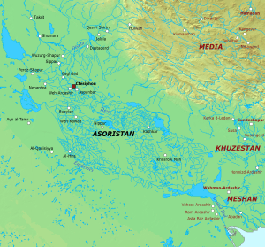 Sasanian Asoristan and its surroundings
