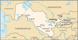 Uzbekistan-CIA WFB Map (2004)
