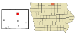 Location of Northwood, Iowa