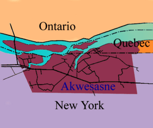 Map of the Mohawk Nation at Akwesasne
