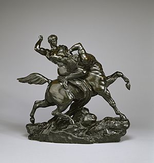 Antoine-Louis Barye - Lapith Combating a Centaur - Walters 2736 - Profile