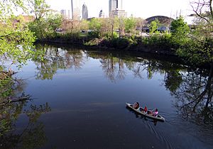Canoeing on St. Marys River, Fort Wayne, Indiana