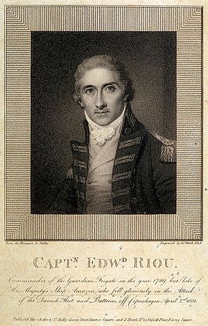 Captain Edward Riou engraving