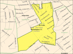 Census Bureau map of Hi-Nella, New Jersey